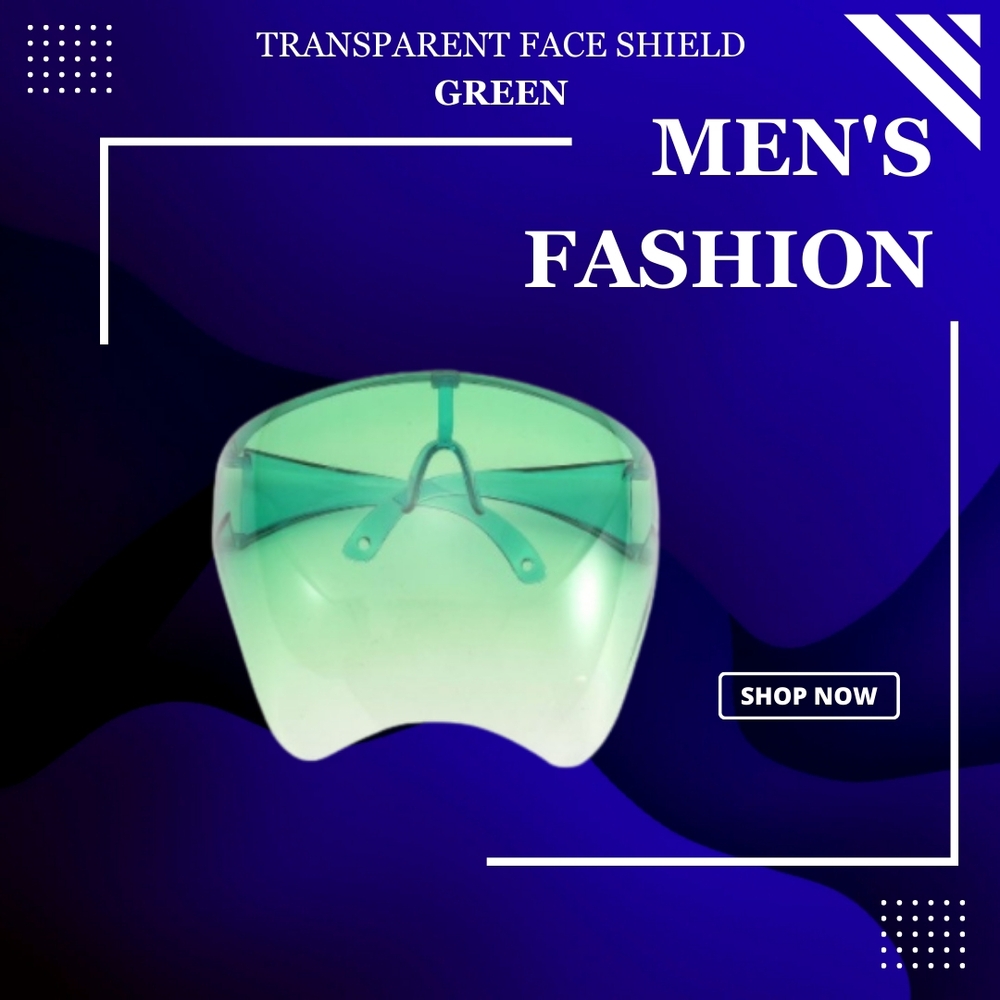 GREEN - Transparent Face Shield